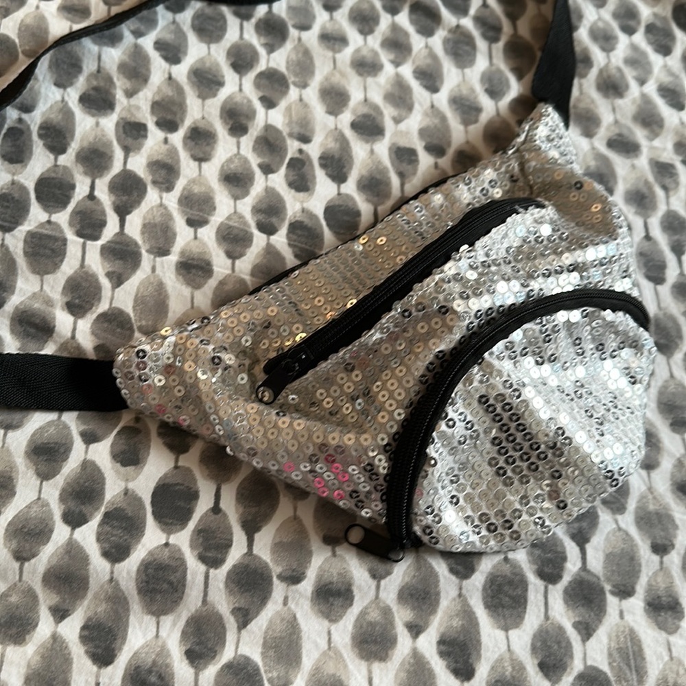 Silver Sequin Fanny Pack